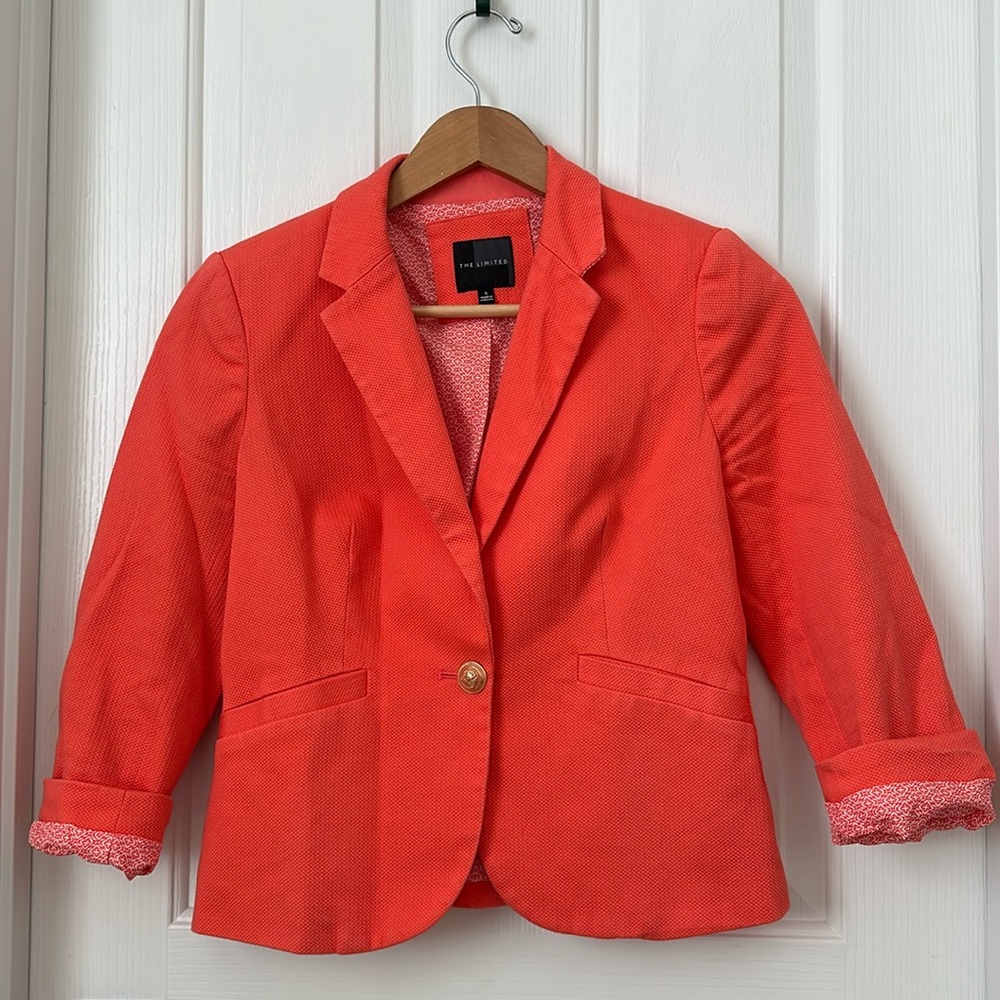 The Limited tangerine blazer with elegant button